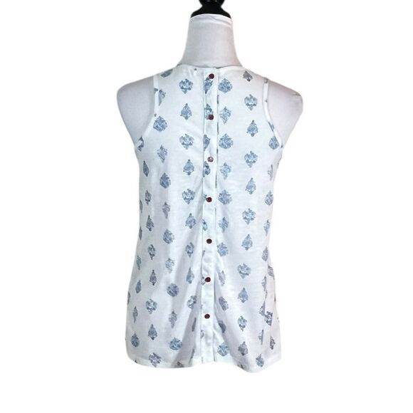 Retrology Red White And Blue Sleeveless Top Floral Print, Size XS - Picture 2 of 10